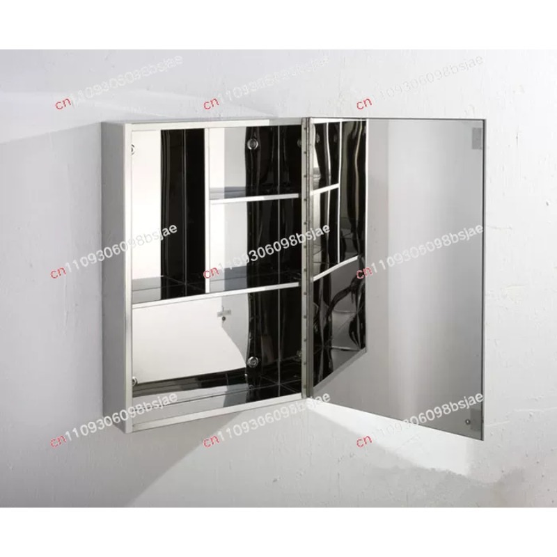 Bathroom Cabinet Mirror - Armario con espejo de acero inoxidable