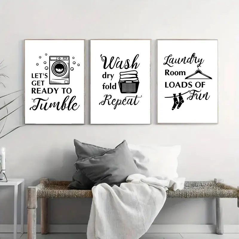 Home Bathroom Quotes - (Sin marco) Póster de lienzo con
