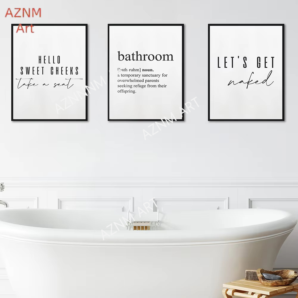 Home Bathroom Quotes - Póster Impreso con la Frase 'Hello