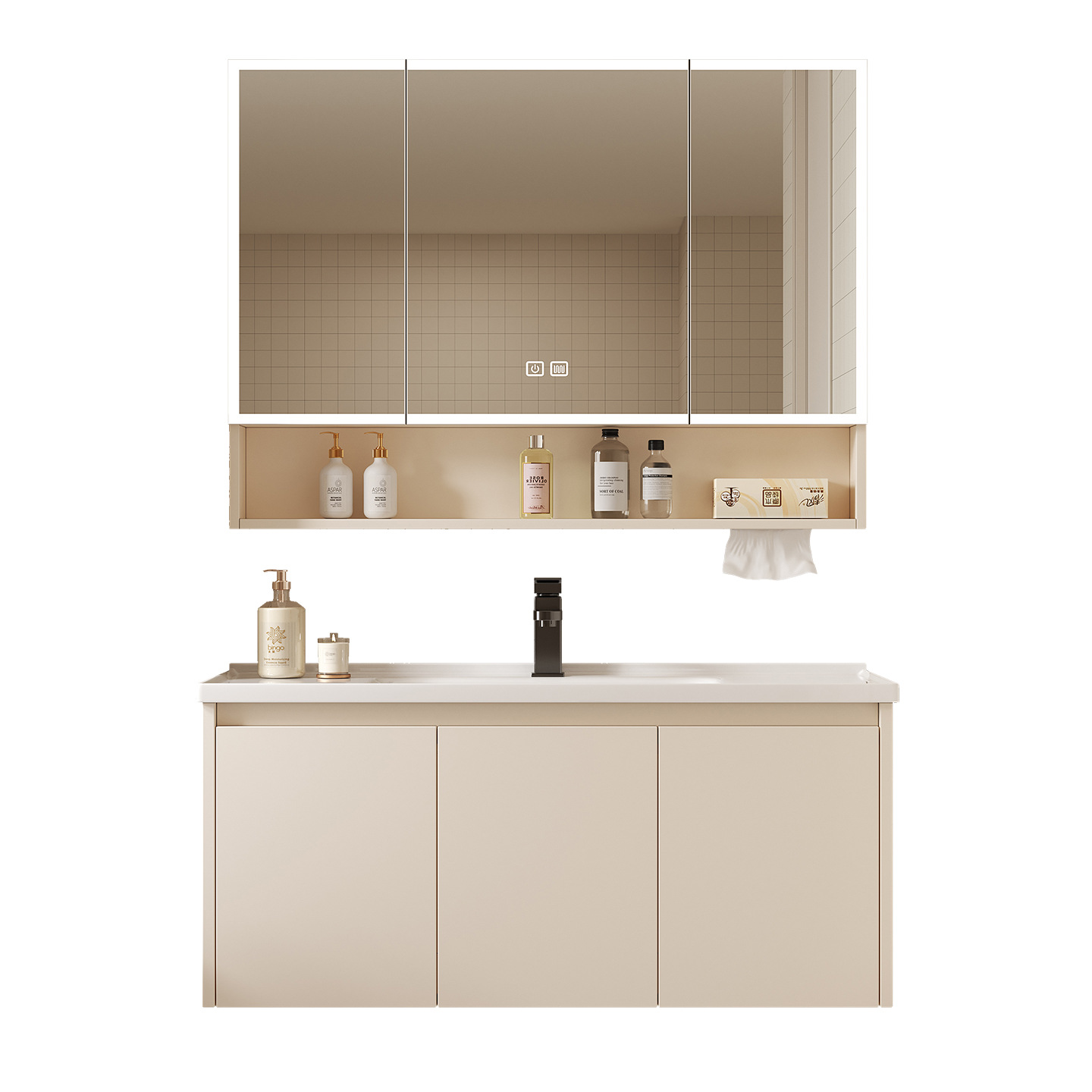 Bathroom Cabinet Mirror - Gabinete de espejo inteligente de aluminio