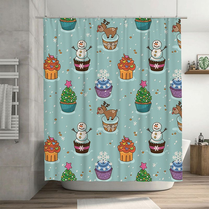 Home Bathroom Decor Ideas - TU Encantadora Cortina de ducha navideña