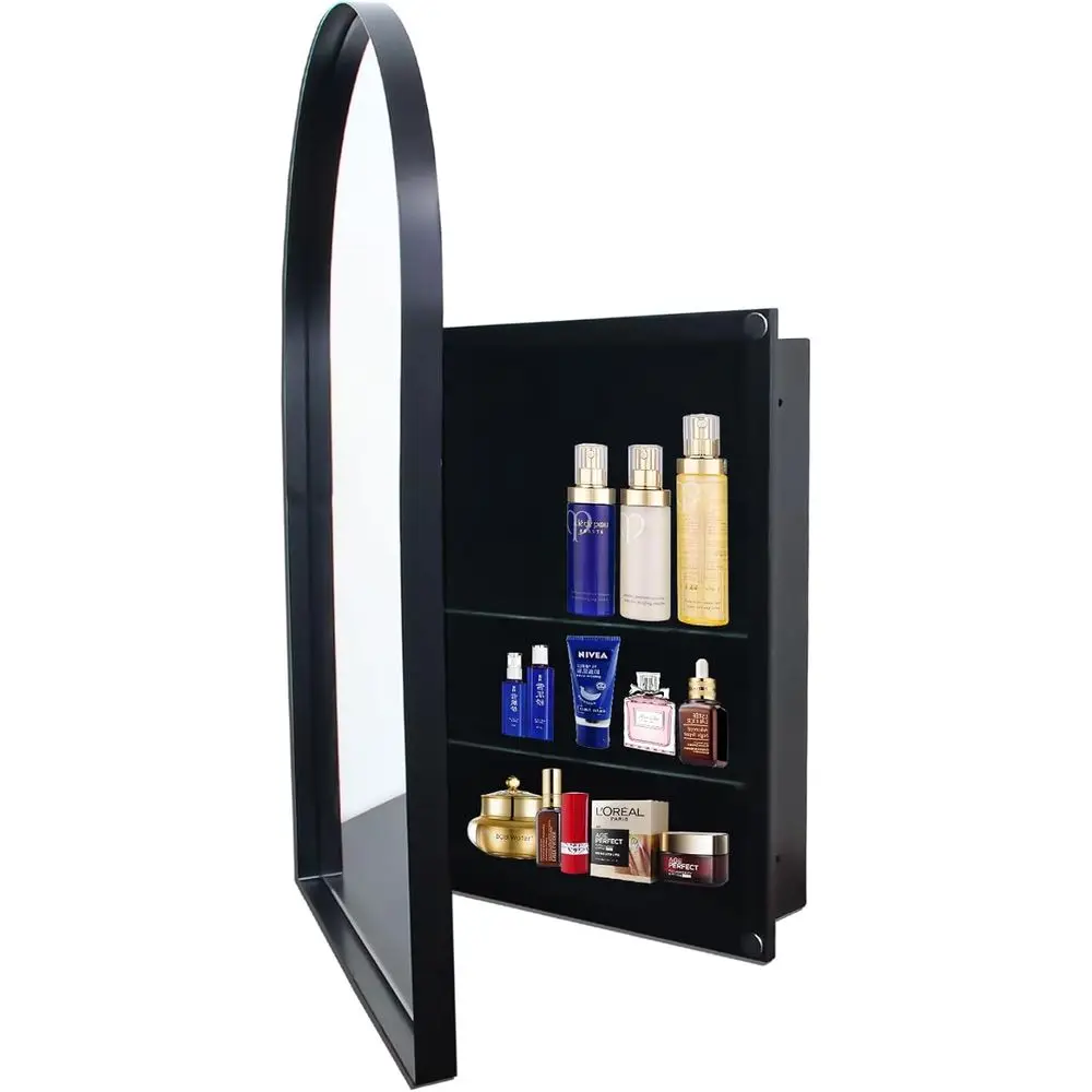 Bathroom Cabinet Mirror - Gabinete de Medicamentos Arqueado para Montar
