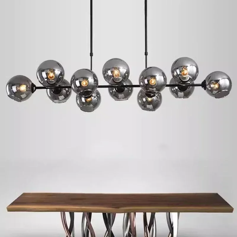 Home Of The Year Bathroom - Luces colgantes LED de cristal gris