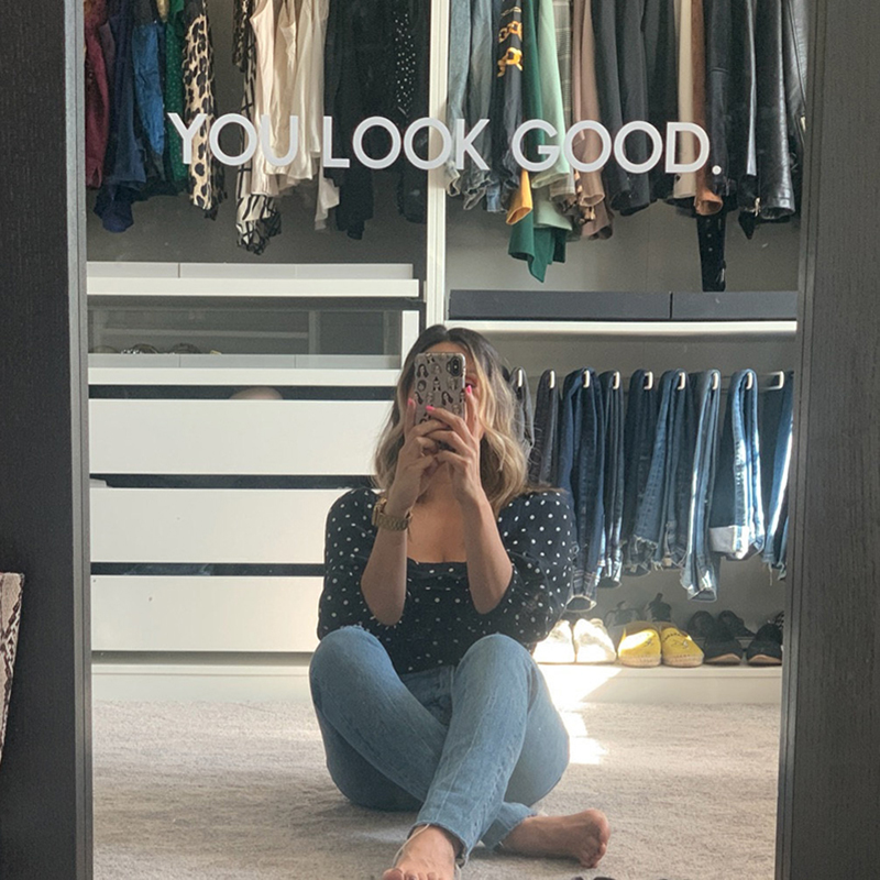 Home Bathroom Quotes - You Look Good Mirror Wall Sticker,