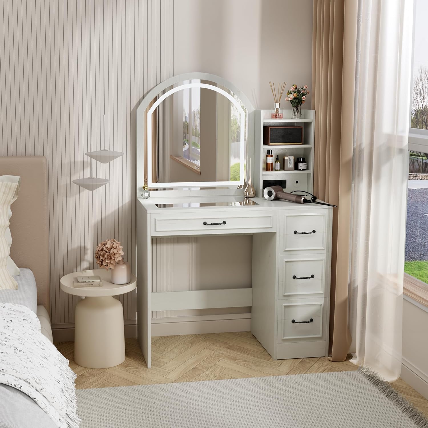 Mesa de tocador moderna con es - Home Outlet Bathroom reseña y precio