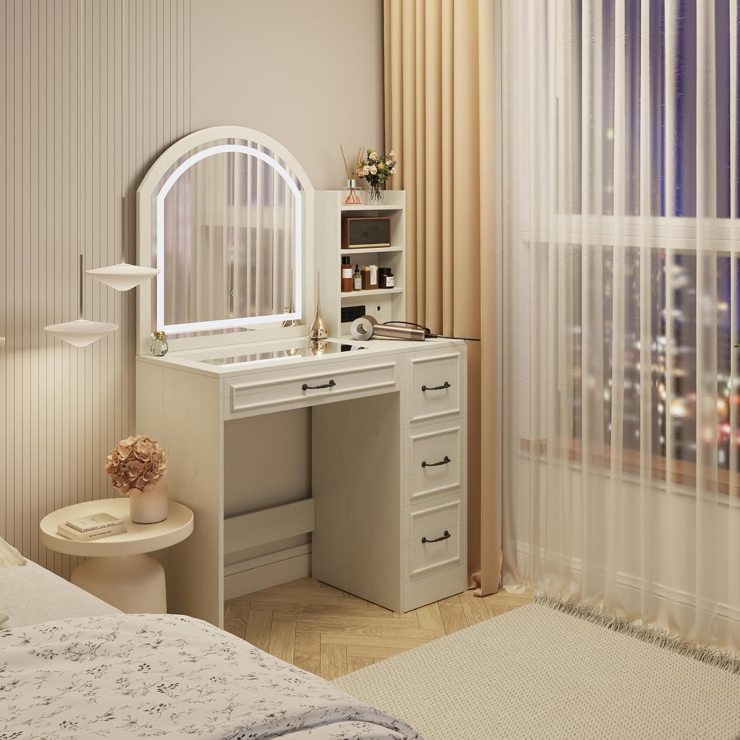 Mesa de tocador moderna con es - Home Outlet Bathroom reseña y precio