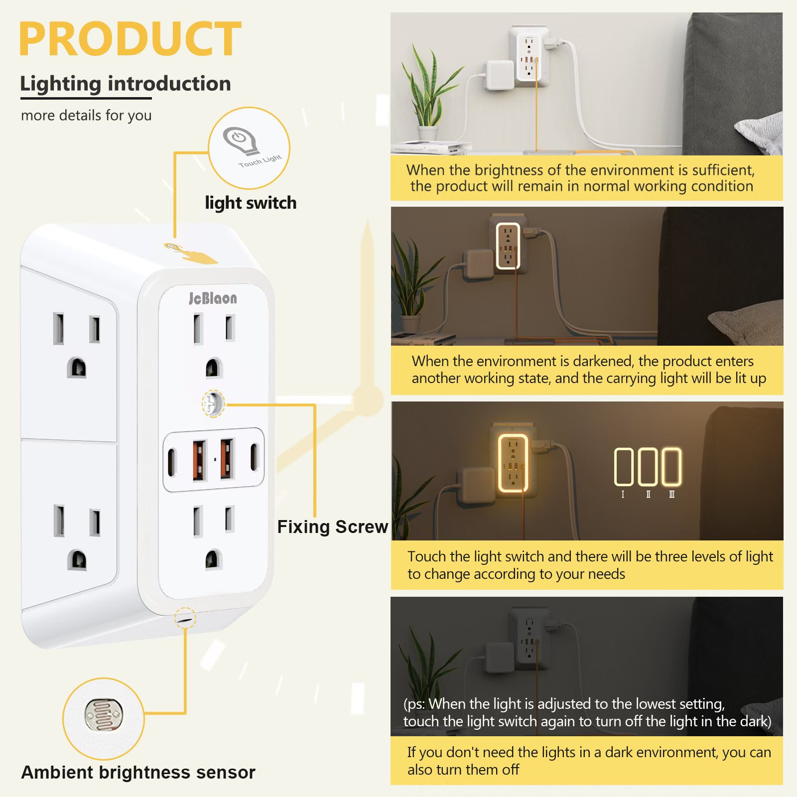 Enchufe de Pared USB C con Luz - Home Outlet Bathroom reseña y precio