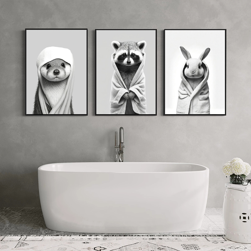 Póster Impreso en Lienzo de Pa - Home Bathroom Wear reseña y precio