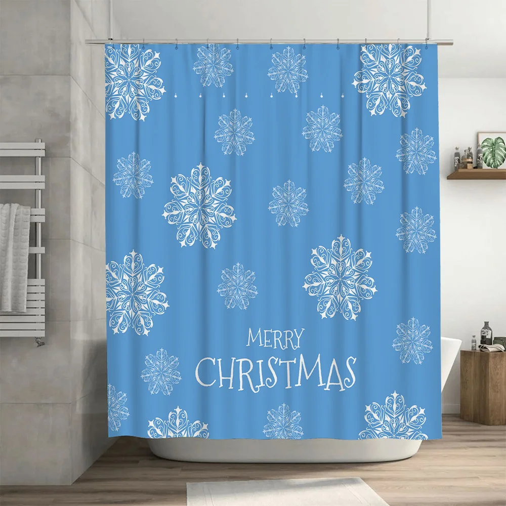 Cortina de ducha navideña con  - Home Bathroom Decor Ideas reseña y precio