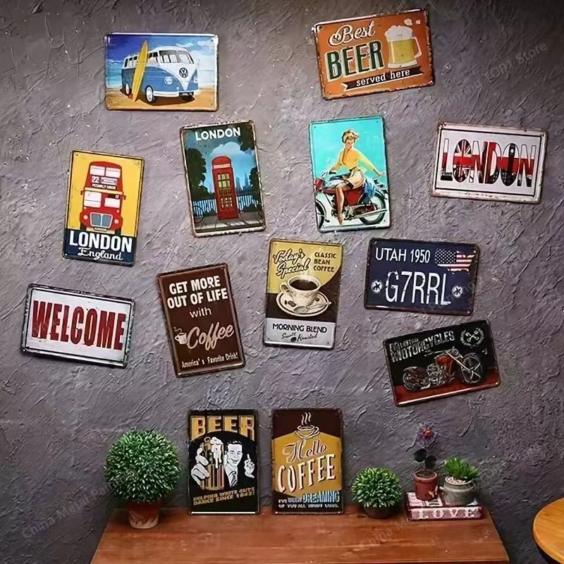 Póster de arte de pared metáli - Home Bathroom Wall Decor reseña y precio
