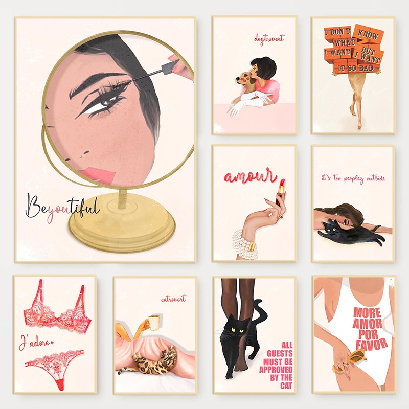 Póster de revista de moda Glam - Home Bathroom Quotes reseña y precio