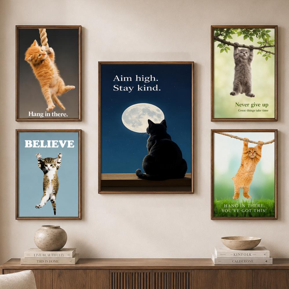Póster de Gatos Divertidos y M - Home Bathroom Quotes reseña y precio