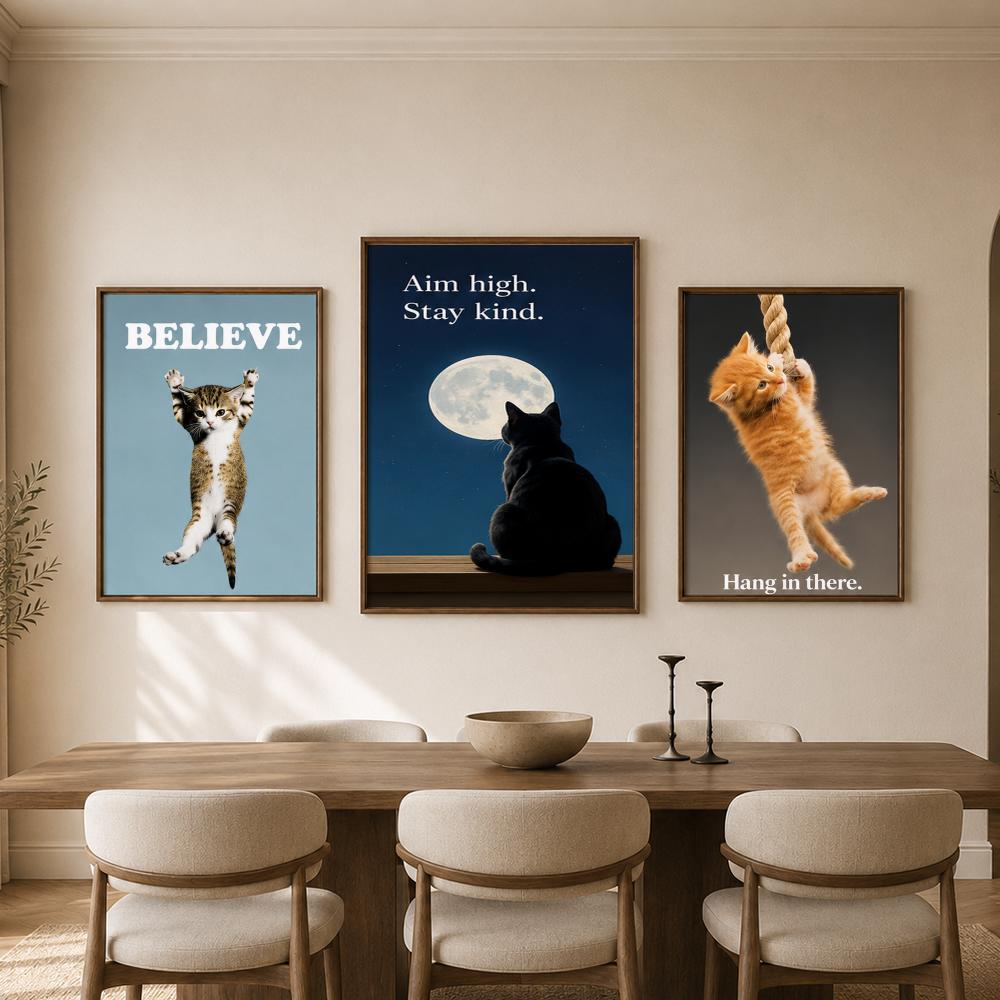 Póster de Gatos Divertidos y M - Home Bathroom Quotes reseña y precio