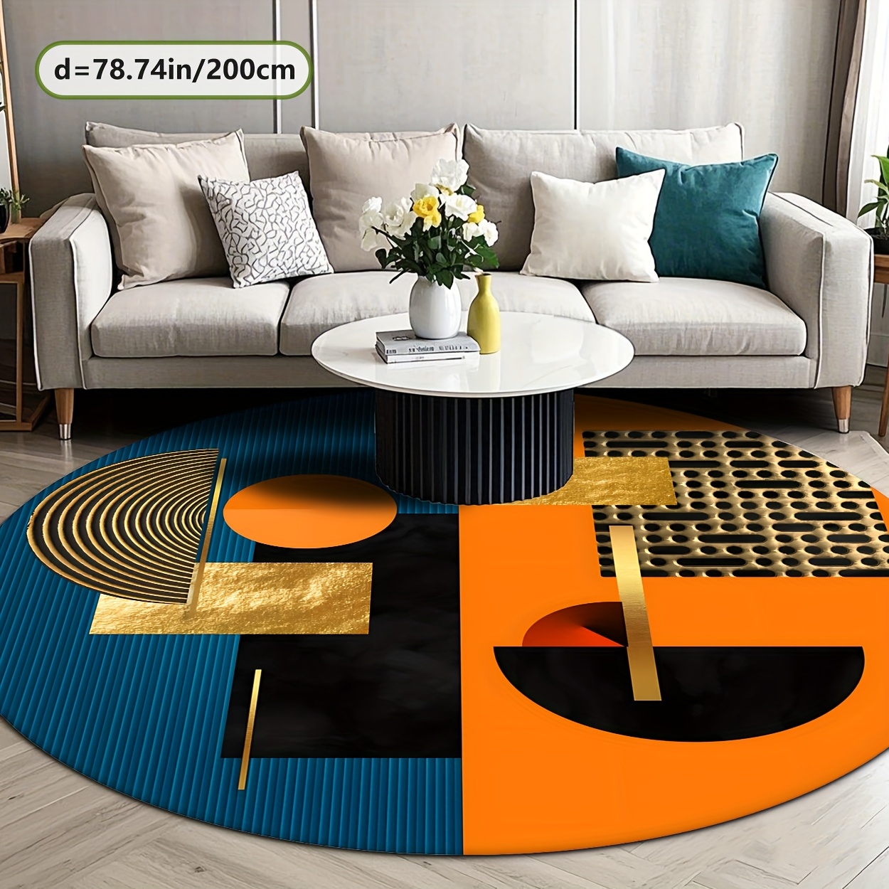 Alfombra Redonda de Lujo con D - Home Bathroom Door Design reseña y precio