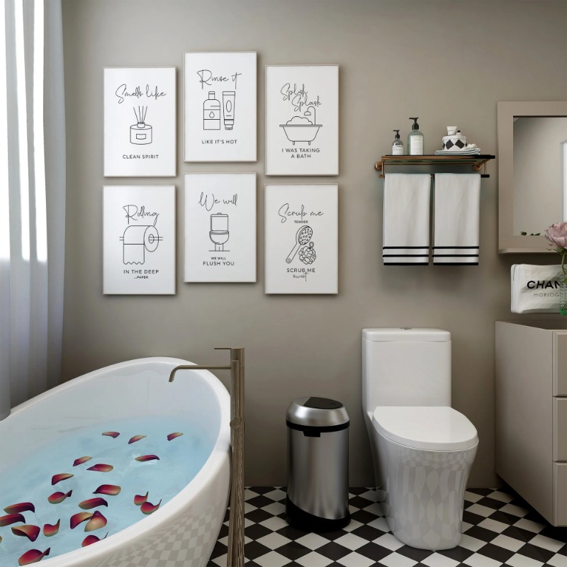 Pósteres y cuadros con citas d - Home Bathroom Quotes reseña y precio