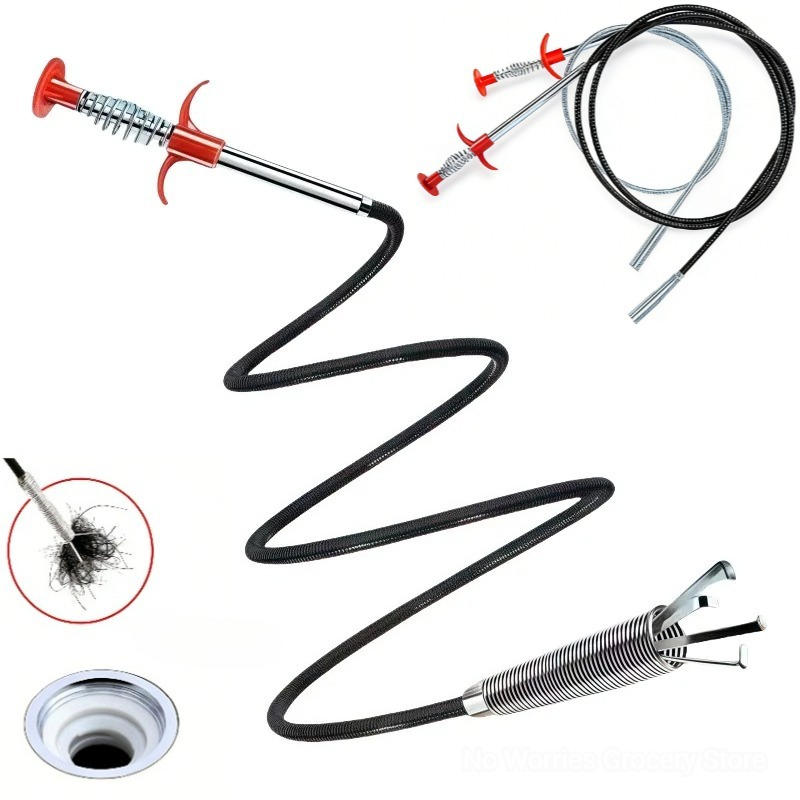 Desatascador manual de cuatro  - Home Bathroom Cleaner reseña y precio