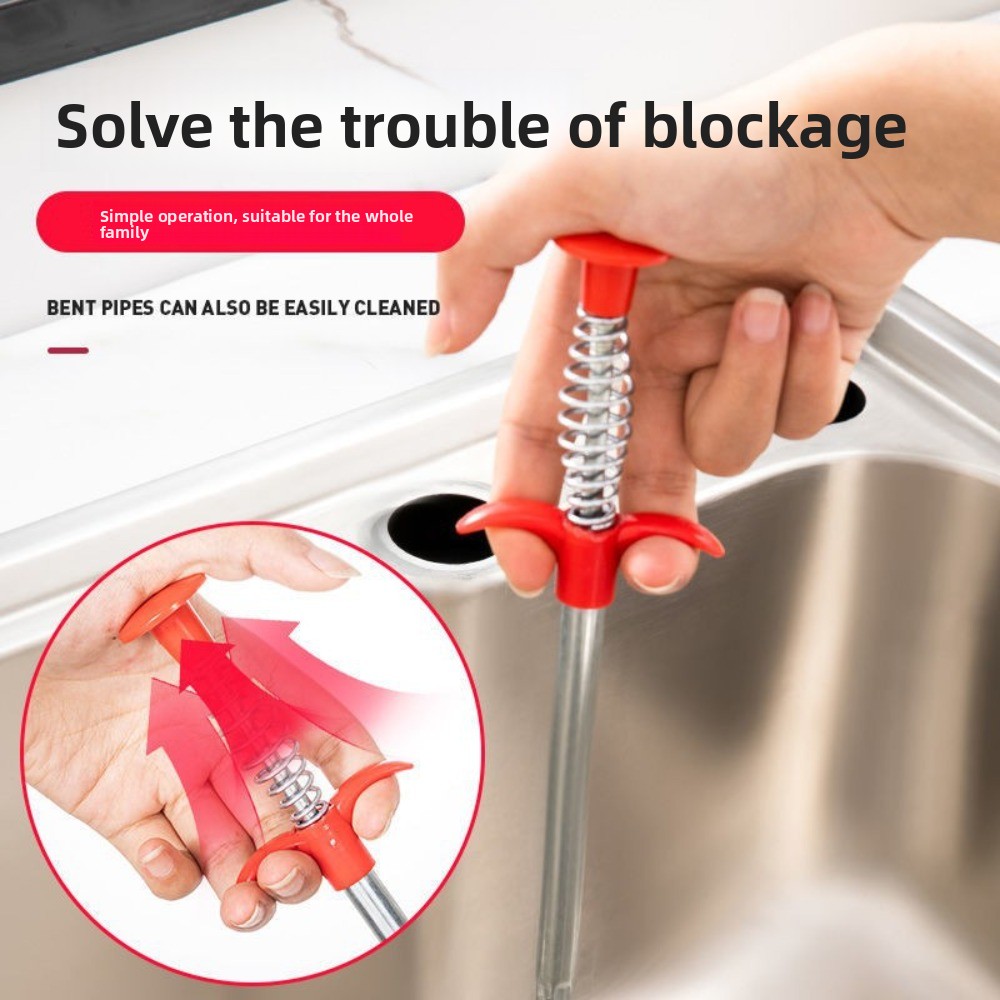 Desatascador manual de cuatro  - Home Bathroom Cleaner reseña y precio