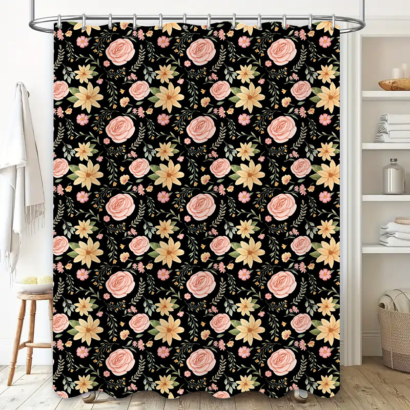 Cortina de ducha con estampado - Home Bathroom Remodel reseña y precio