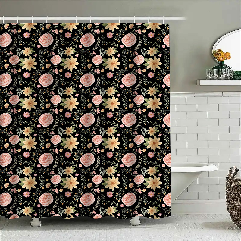 Cortina de ducha con estampado - Home Bathroom Remodel reseña y precio