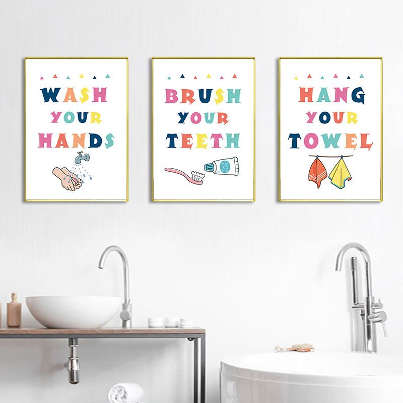 Arte de pared de baño colorido - Home Bathroom Quotes reseña y precio