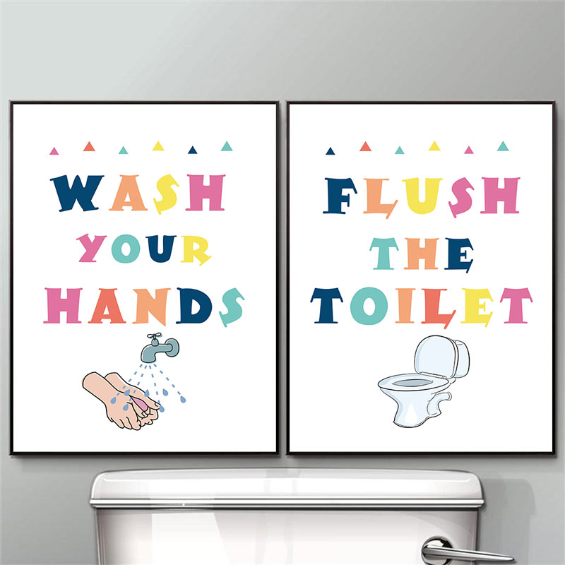 Arte de pared de baño colorido - Home Bathroom Quotes reseña y precio