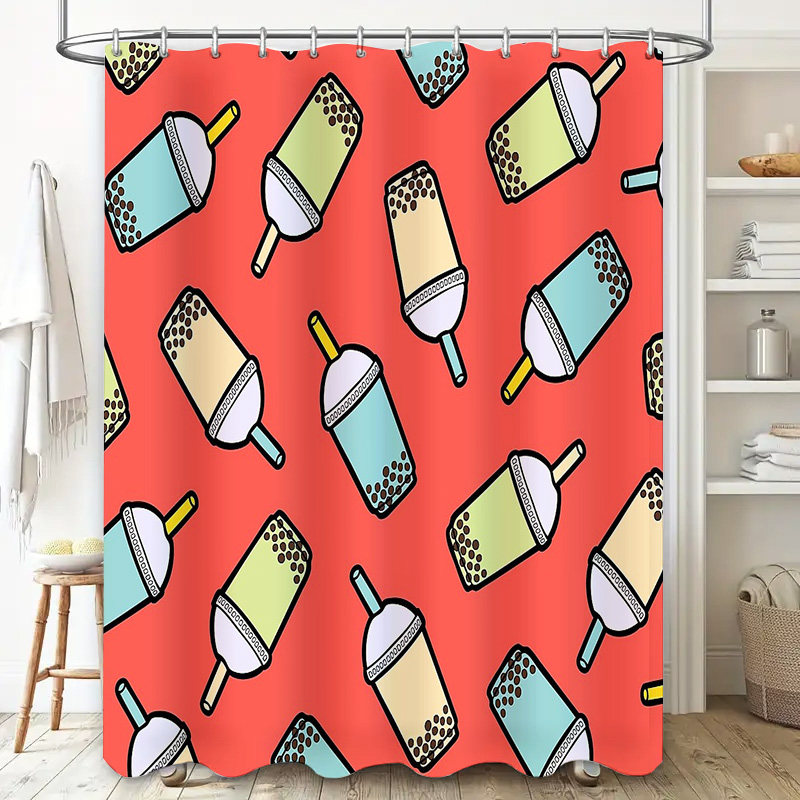 Cortina de Ducha Única con Dis - Home Bathroom Decor Ideas reseña y precio