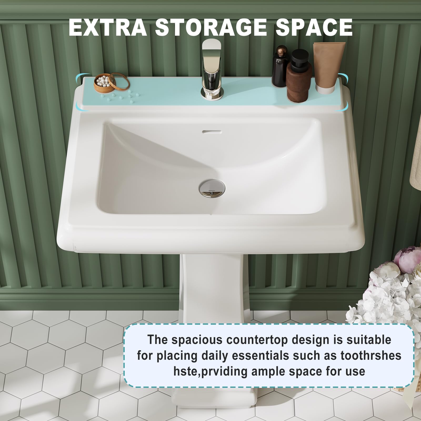 Lavabo de Pedestal Cuadrado de - Home Bathroom Remodel reseña y precio