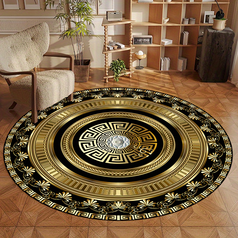 Alfombra Redonda con Patrón Gr - Home Bathroom Door Design reseña y precio