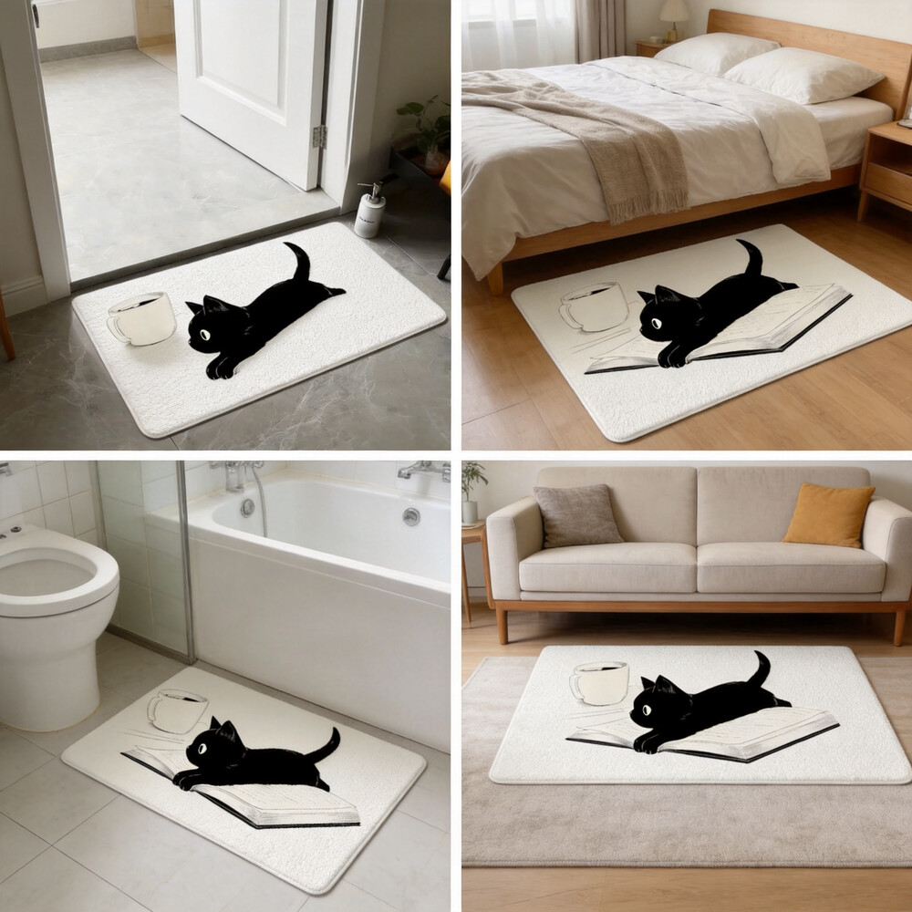 Alfombra Rústica con Estampado - Home Bathroom Quotes reseña y precio