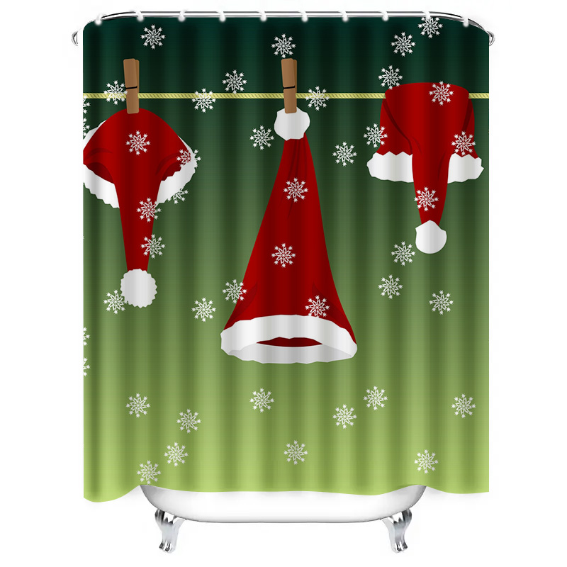 TU-cortina de ducha navideña f - Home Bathroom Decor Ideas reseña y precio