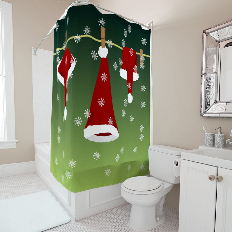 TU-cortina de ducha navideña f - Home Bathroom Decor Ideas reseña y precio