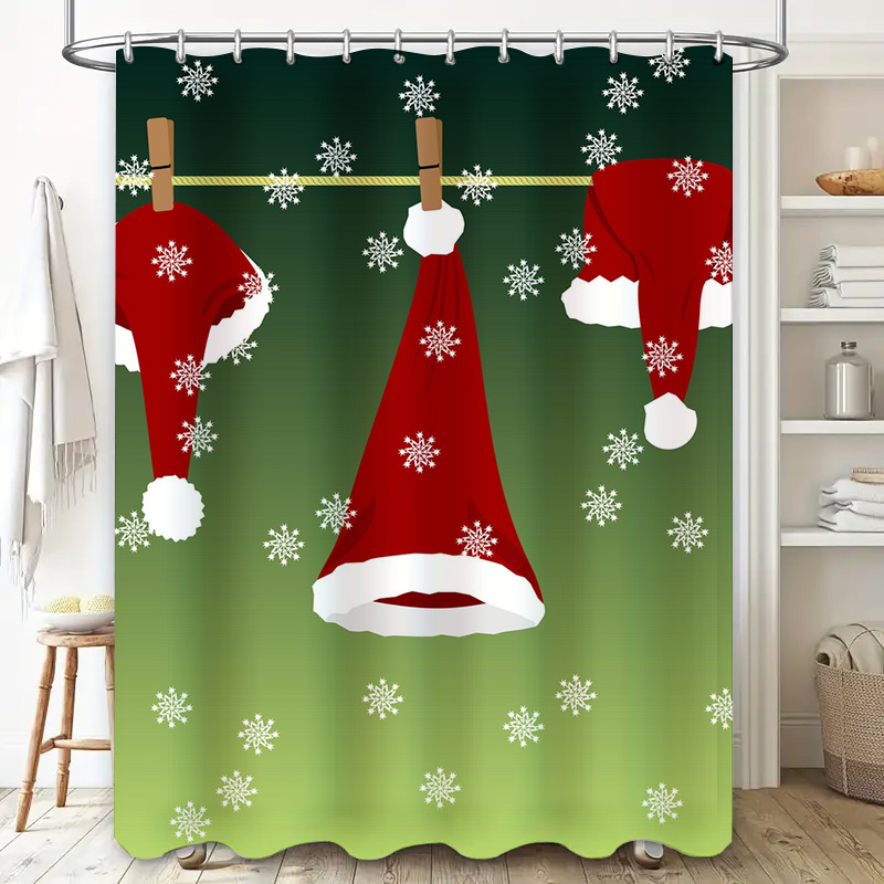 TU-cortina de ducha navideña f - Home Bathroom Decor Ideas reseña y precio