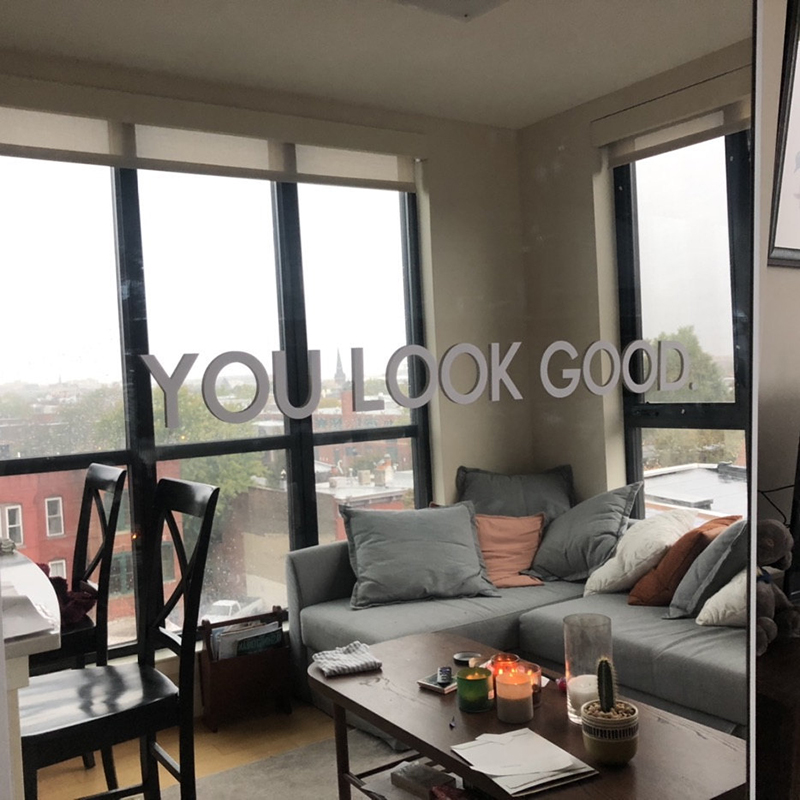 You Look Good Mirror Wall Stic - Home Bathroom Quotes reseña y precio
