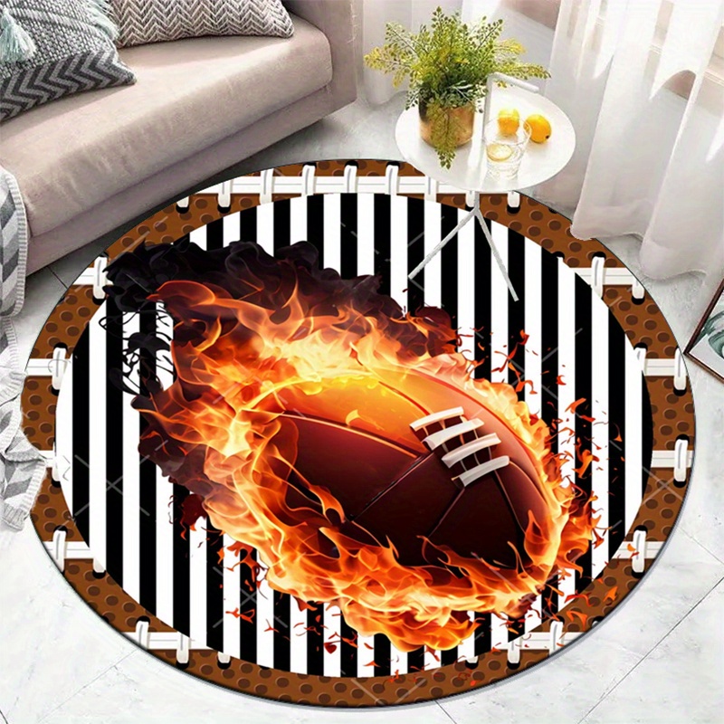 Alfombra redonda de fútbol lla - Home Bathroom Decor Ideas reseña y precio