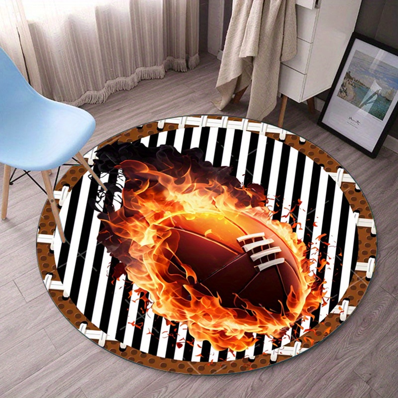 Alfombra redonda de fútbol lla - Home Bathroom Decor Ideas reseña y precio