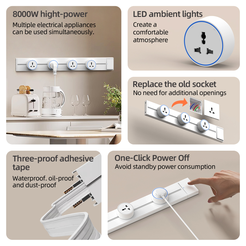 Enchufe de Riel para Vías Eléc - Home Outlet Bathroom reseña y precio
